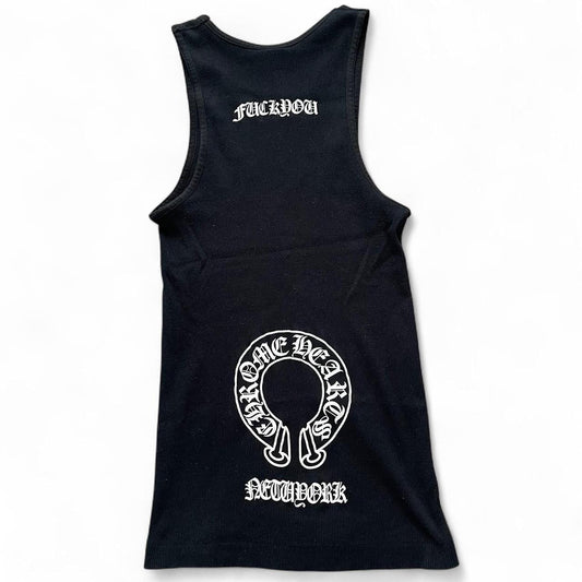 Chrome Hearts Dagger Logo Horseshoe New York Exclusive Vintage Tank Top F*CK YOU