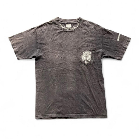 Chrome Hearts Vintage Neck Logo Dagger Pocket T-shirt