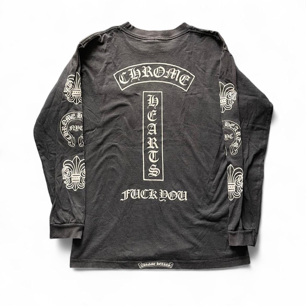 THRASHED! CHROME HEARTS PERFECT FADE 90s FLEUR DES LIS NYC HORSESHOE PRINT