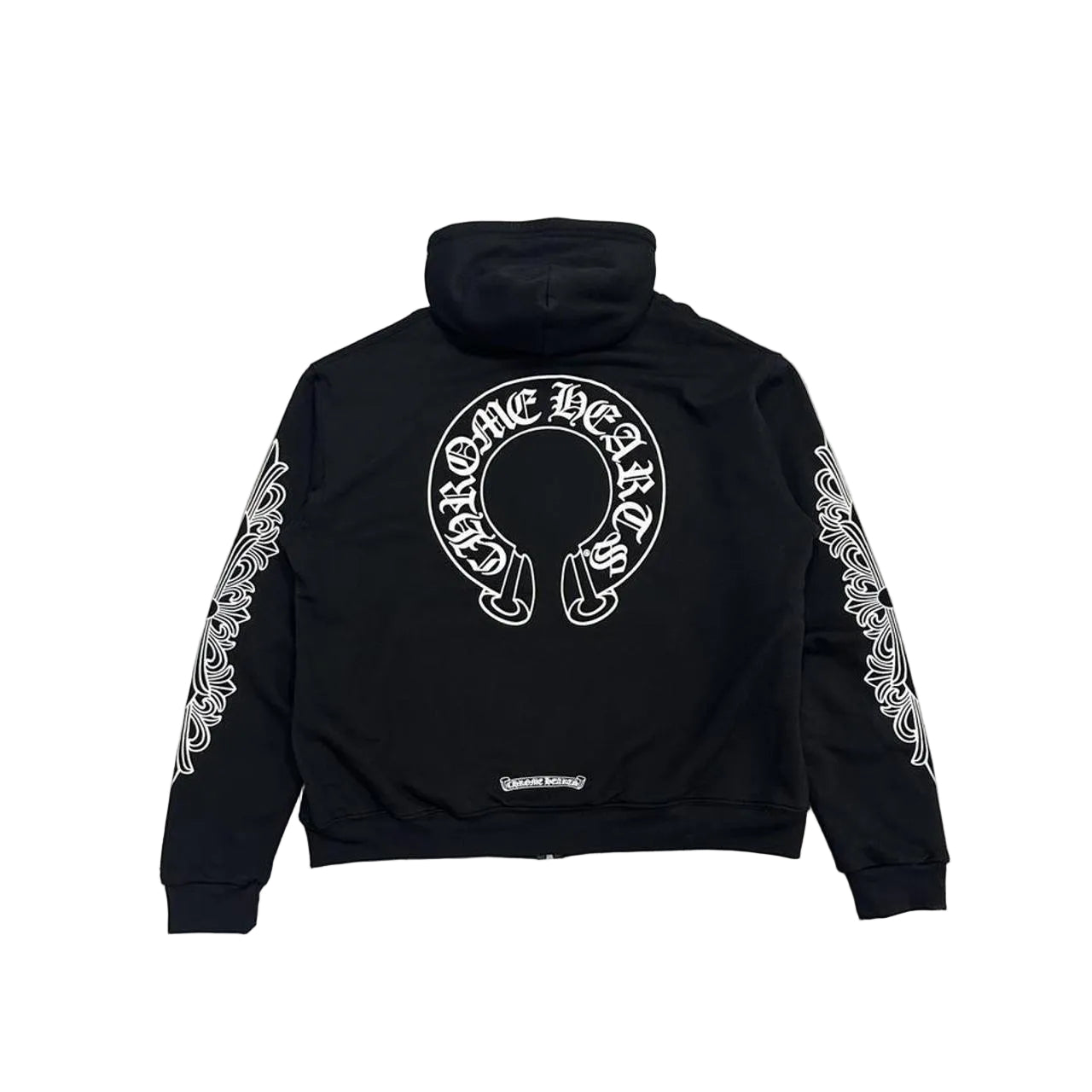 Chrome Hearts Floral Horseshoe Logo Thermal Zip Up Hoodie