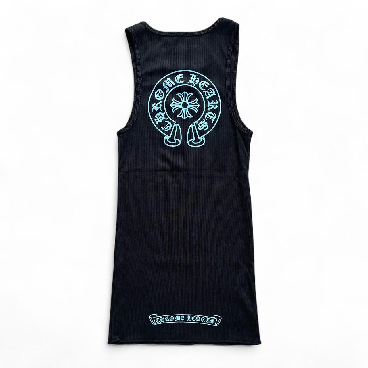 Chrome Hearts womens tank top vest horseshoe blue