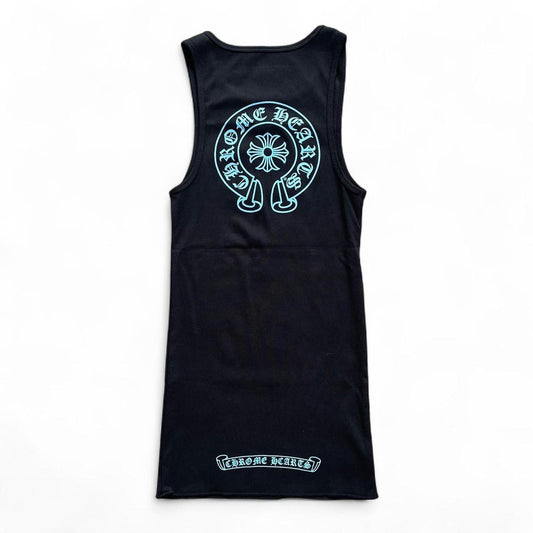 Chrome Hearts womens tank top vest horseshoe blue