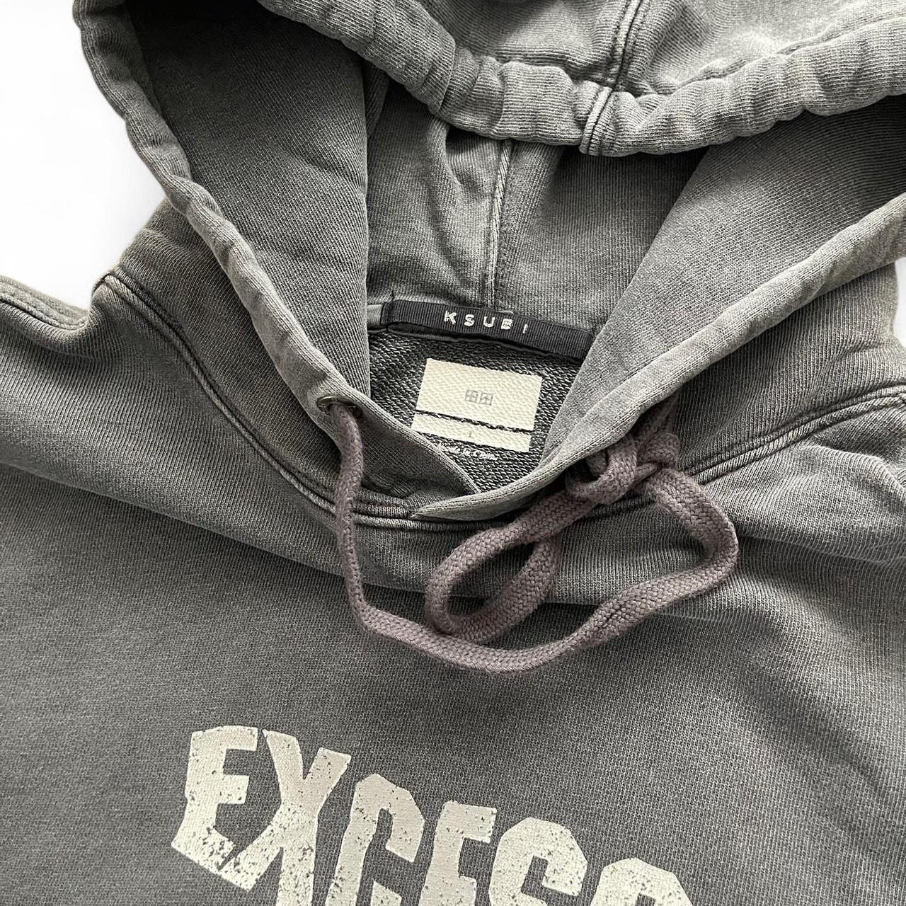 Ksubi “Excess All Areas” Charcoal washed hoodie