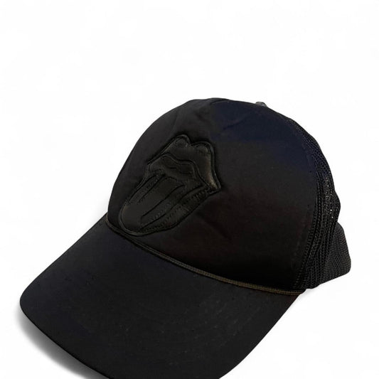 Chrome Hearts Rolling Stones Tongue Patch Trucker Hat Black