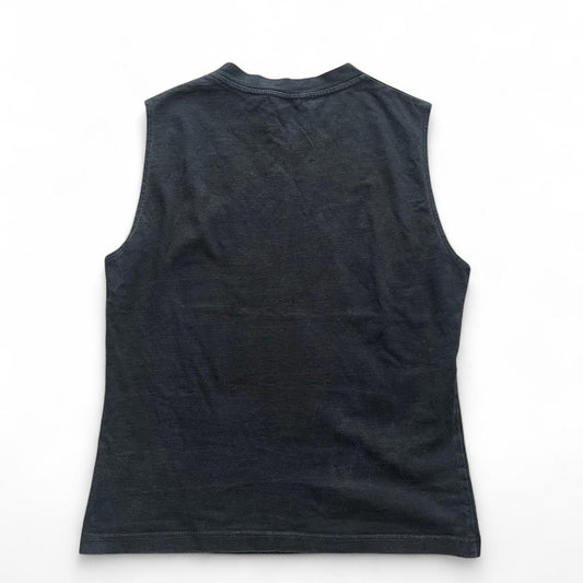 Vintage Dior black tank top with Dior denim logo