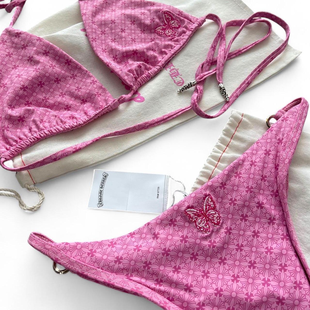 Chrome Hearts Dipped in Blue Pink Bikini