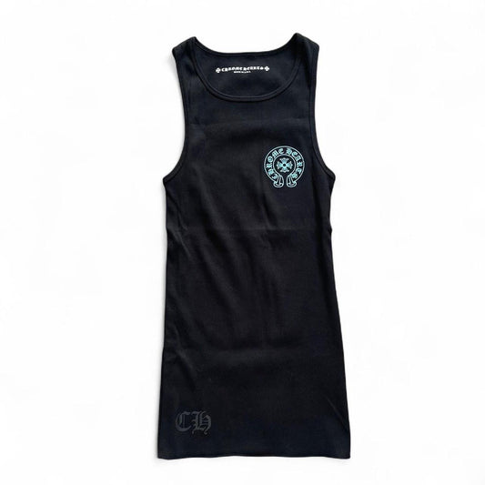 Chrome Hearts womens tank top vest horseshoe blue