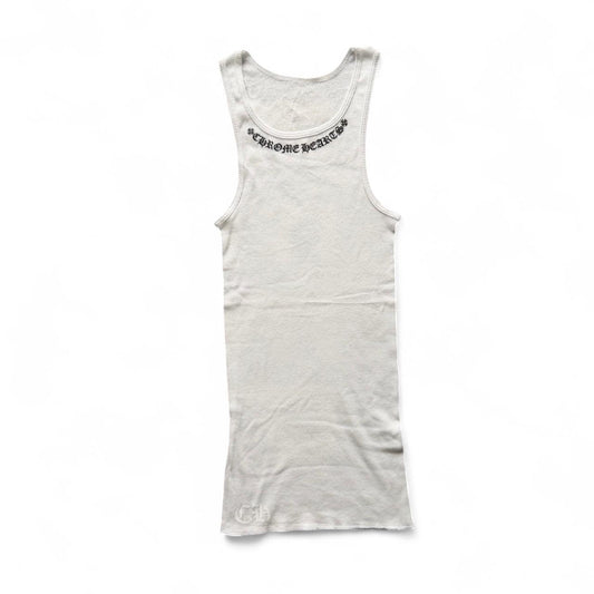 Chrome Hearts Neck Logo Scroll Tank Top White