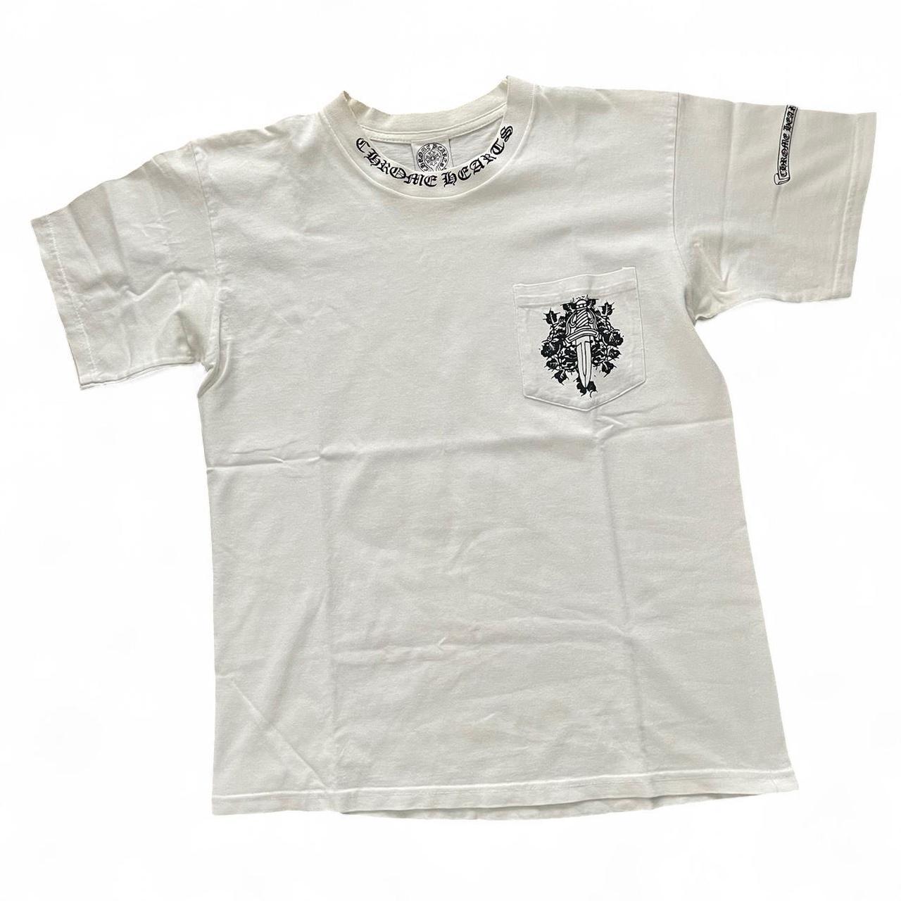 Chrome Hearts Dagger Logo Scroll Vintage Tee Shirt White