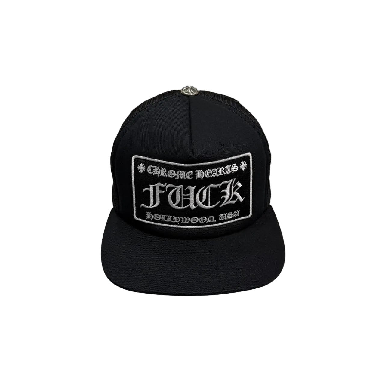 Chrome Hearts FUCK Logo Trucker Black