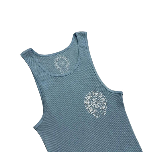 Chrome Hearts Horseshoe Logo Vest Tank Top Blue