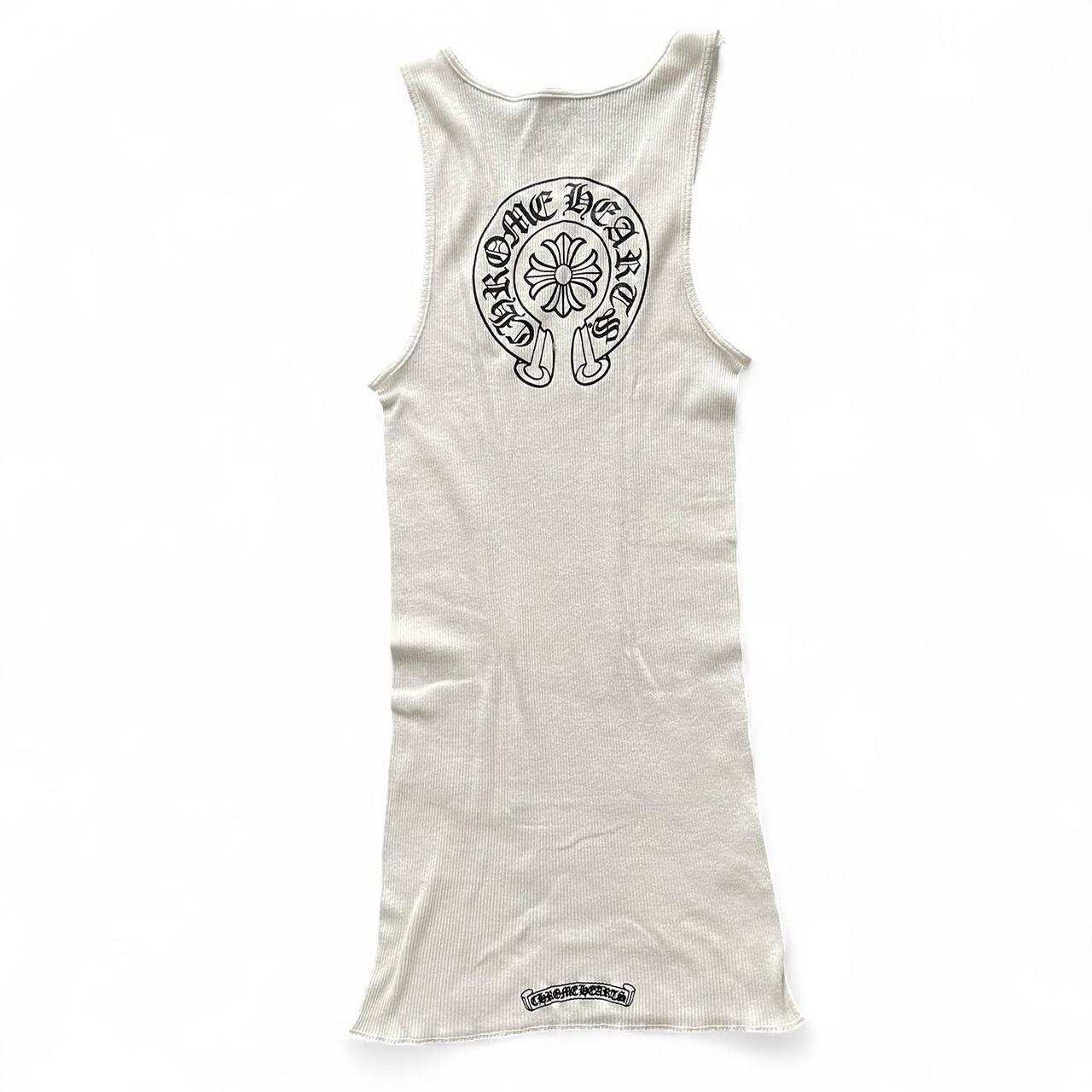 Chrome Hearts White Horseshoe Womens Tank Top Rib - Vest