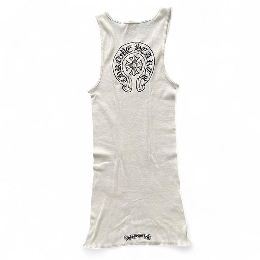 Chrome Hearts White Horseshoe Womens Tank Top Rib - Vest