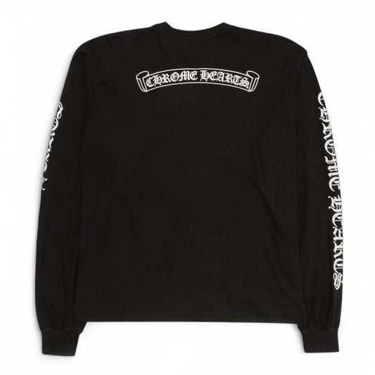 Chrome Hearts Scroll Logo Long Sleeve T-Shirt