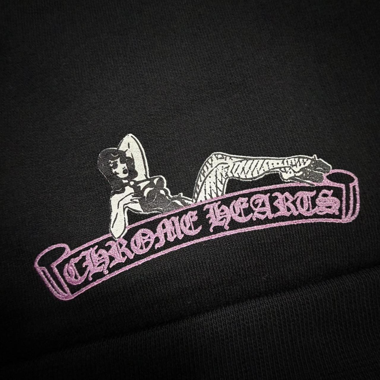 Chrome Hearts Deadly Doll Exclusive Glitter Pin Up Plus Logo Hoodie