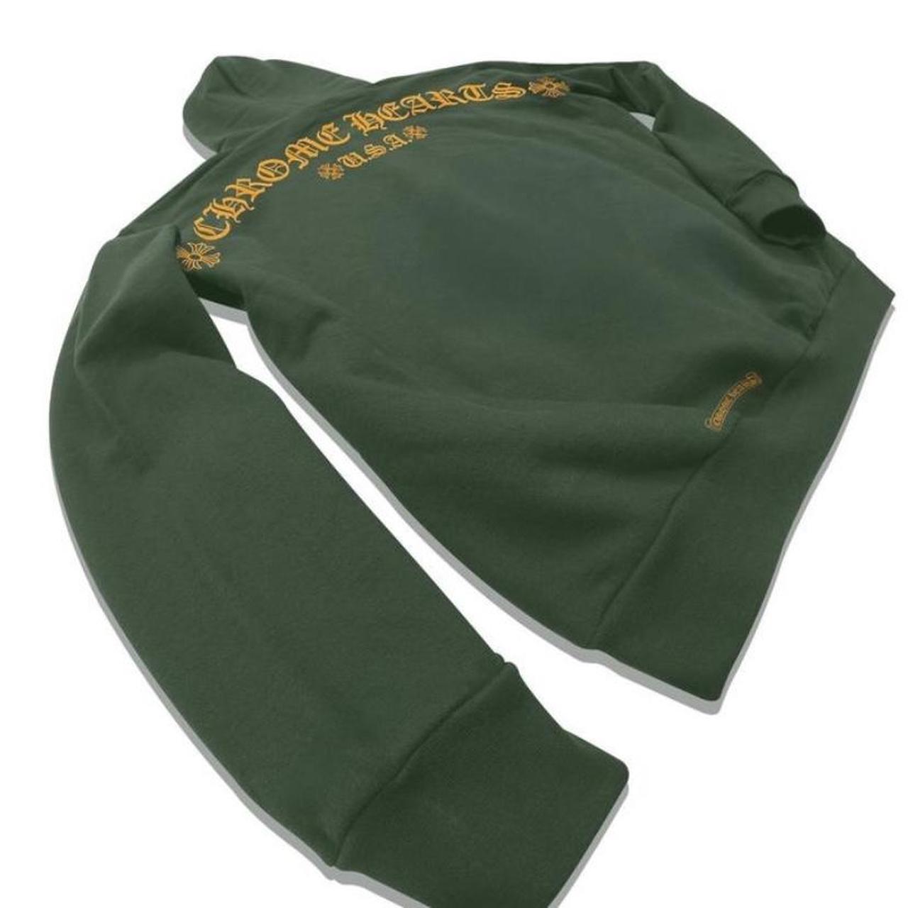 Chrome Hearts T Scroll Logo Hoodie Green