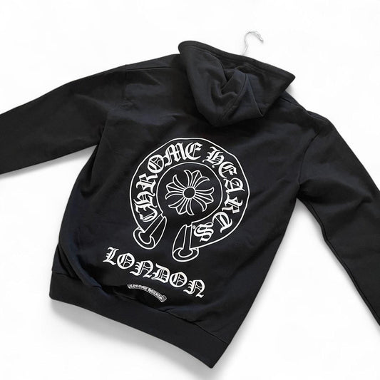 Chrome Hearts London Exclusive Horseshoe Zip Up Hoodie Black
