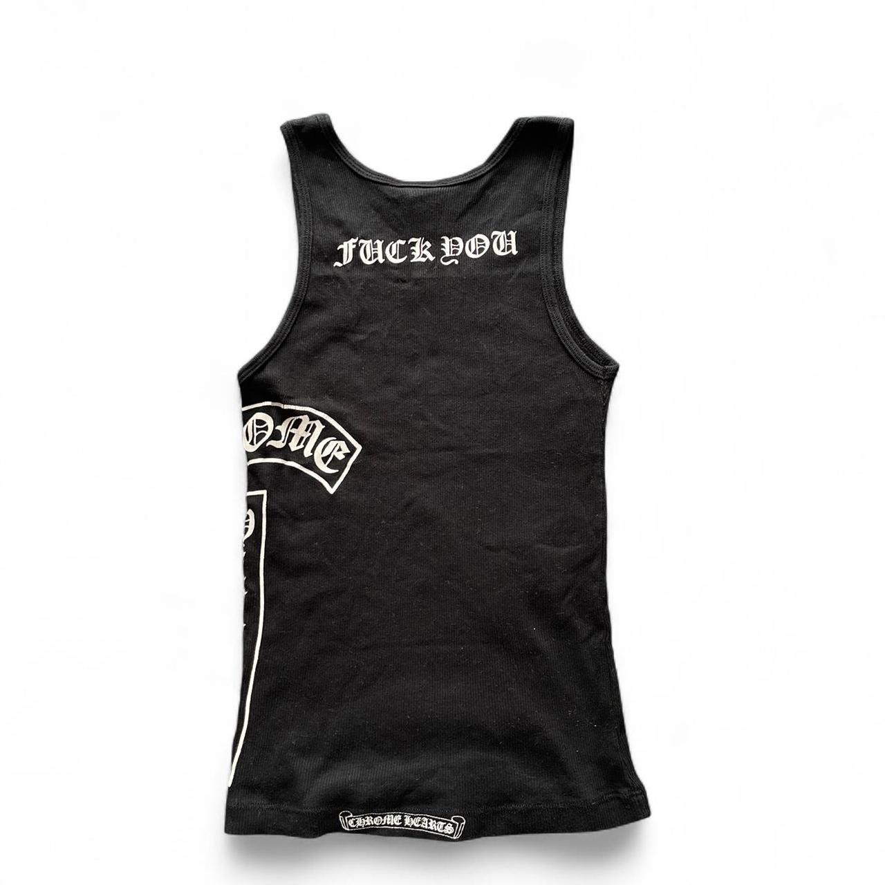 Chrome Hearts T Scroll Cross Logo Vest Black