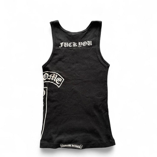 Chrome Hearts T Scroll Cross Logo Vest Black