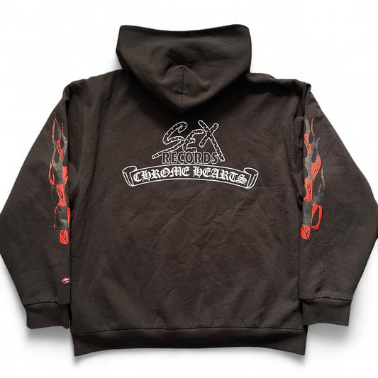 Chrome Hearts Matty Boy Sex Records Thermal Zip Up Hoodie