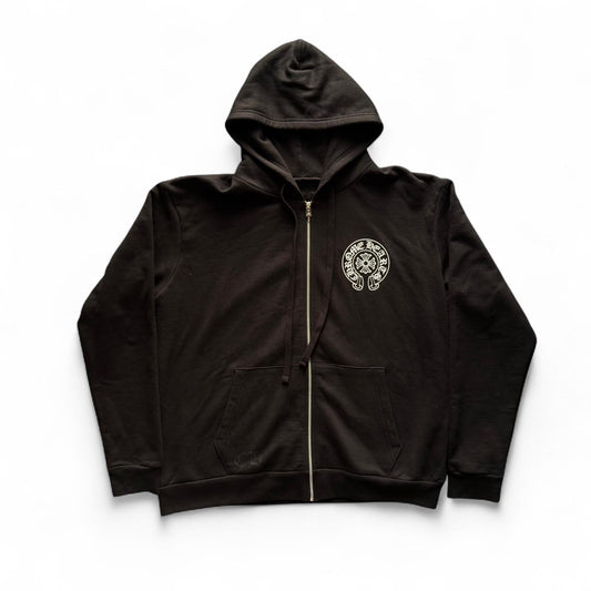 Chrome Hearts Malibu Exclusive Horseshoe Zip-Up Hoodie Black