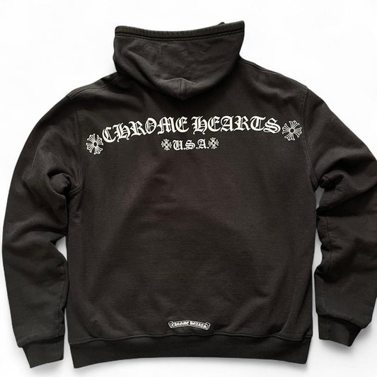 Chrome Hearts Tbar Logo Thermal Zip Up Hoodie