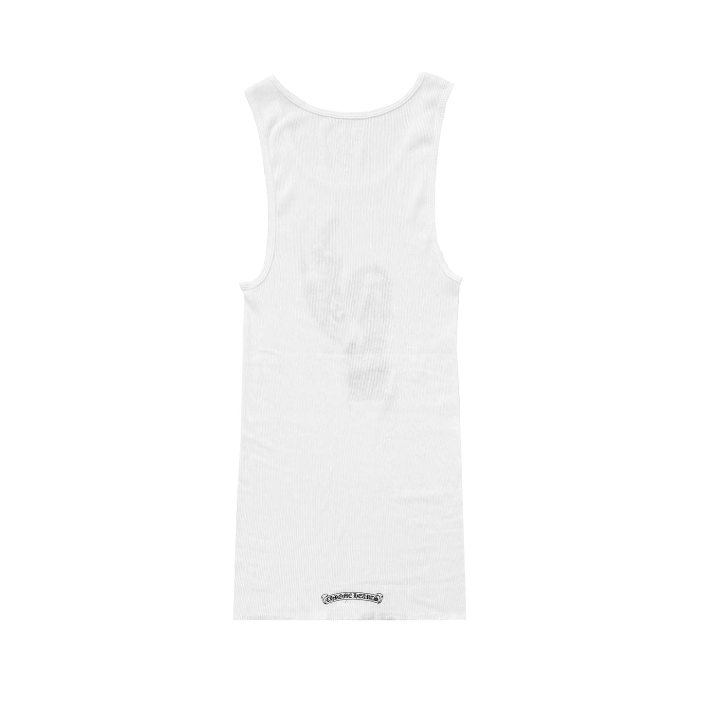 Chrome Hearts Middle Finger Graphic Rib Tank Top