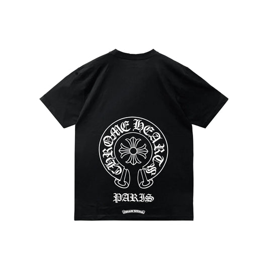 Chrome Hearts Paris Exclusive Horseshoe Black Short Sleeve Tee