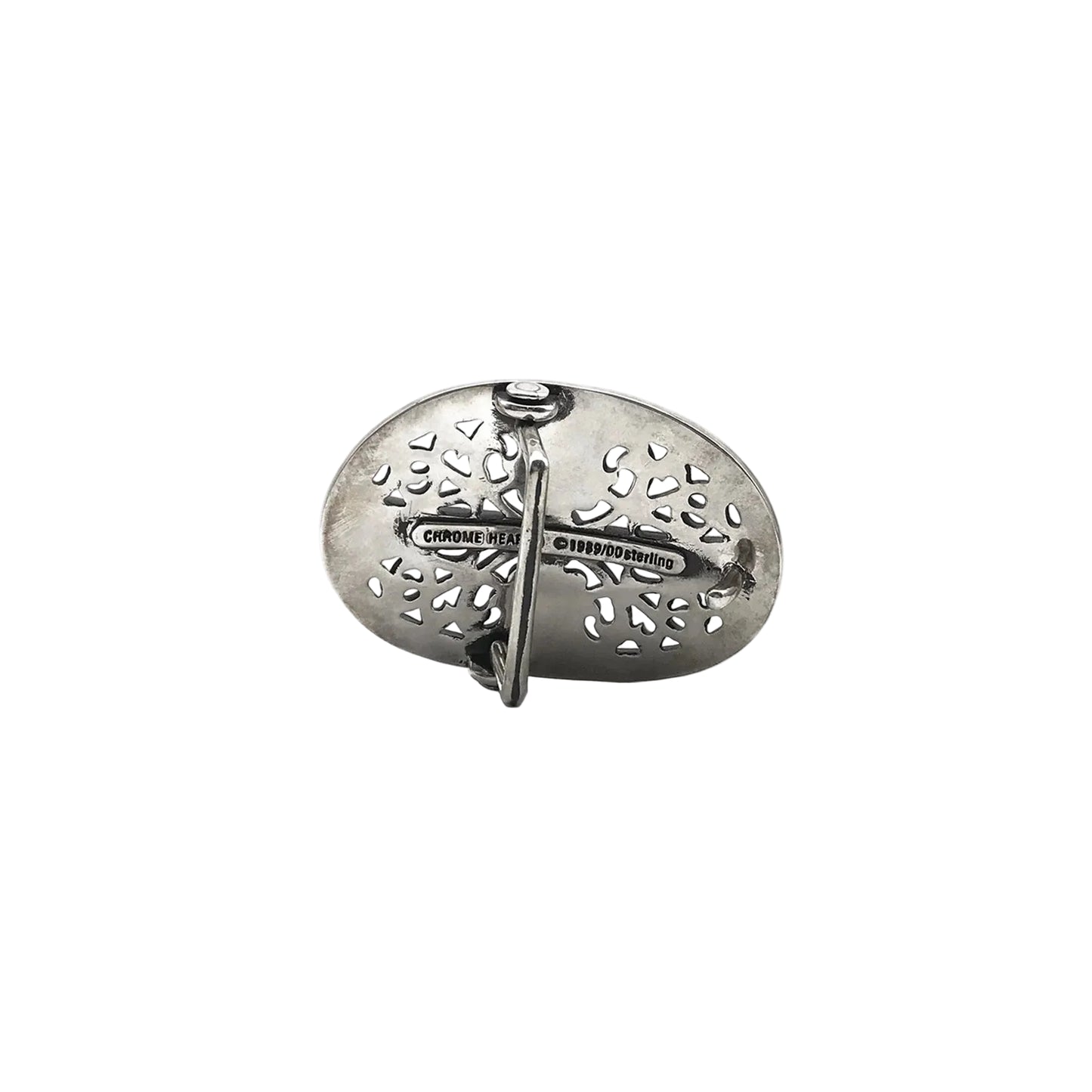 Chrome Hearts Silver Oval Keeper Cross Buckle