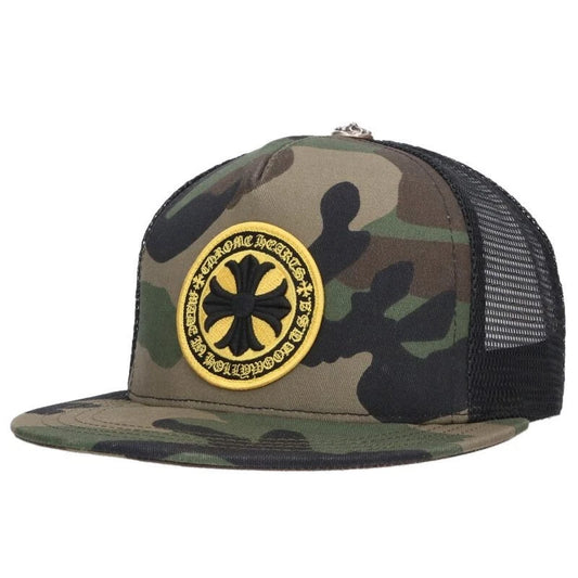 Chrome Hearts Plus Cross Seal Stamp Trucker Hat